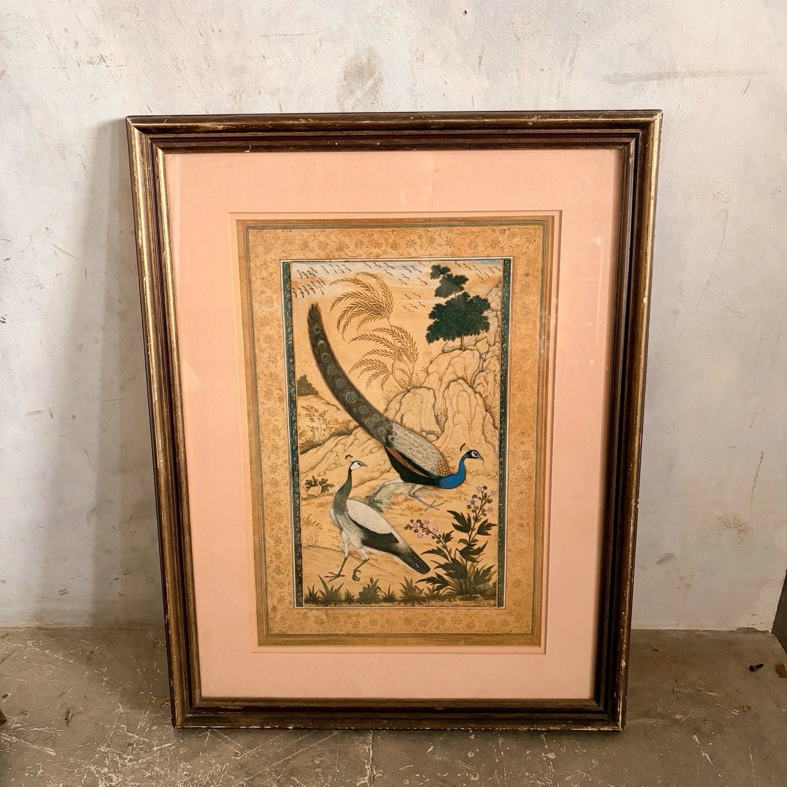 Ustad Mansur Mughal Peacock Framed Art Print – V&A Collection – view 2