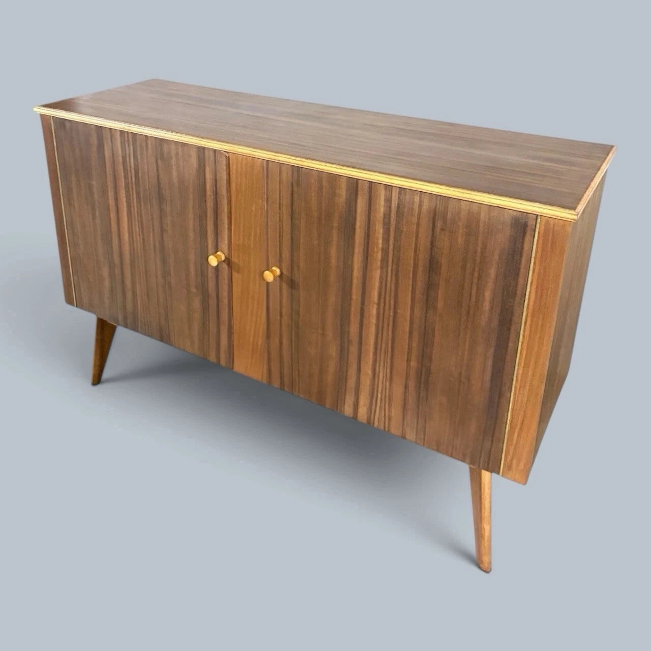 Morris of Glasgow Mid Century Vintage Walnut & Teak Sideboard – image 2