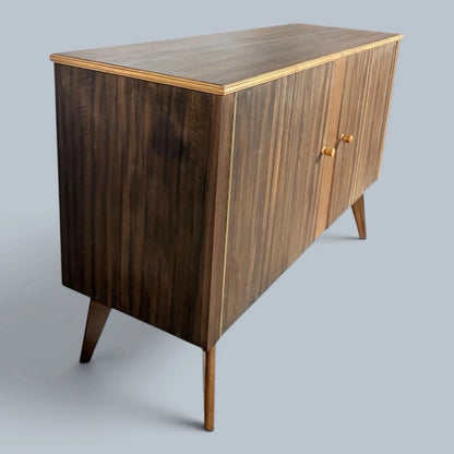 Morris of Glasgow Mid Century Vintage Walnut & Teak Sideboard – image 6