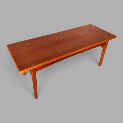 Vintage mid century teak and beech rectangular coffee table – view 2