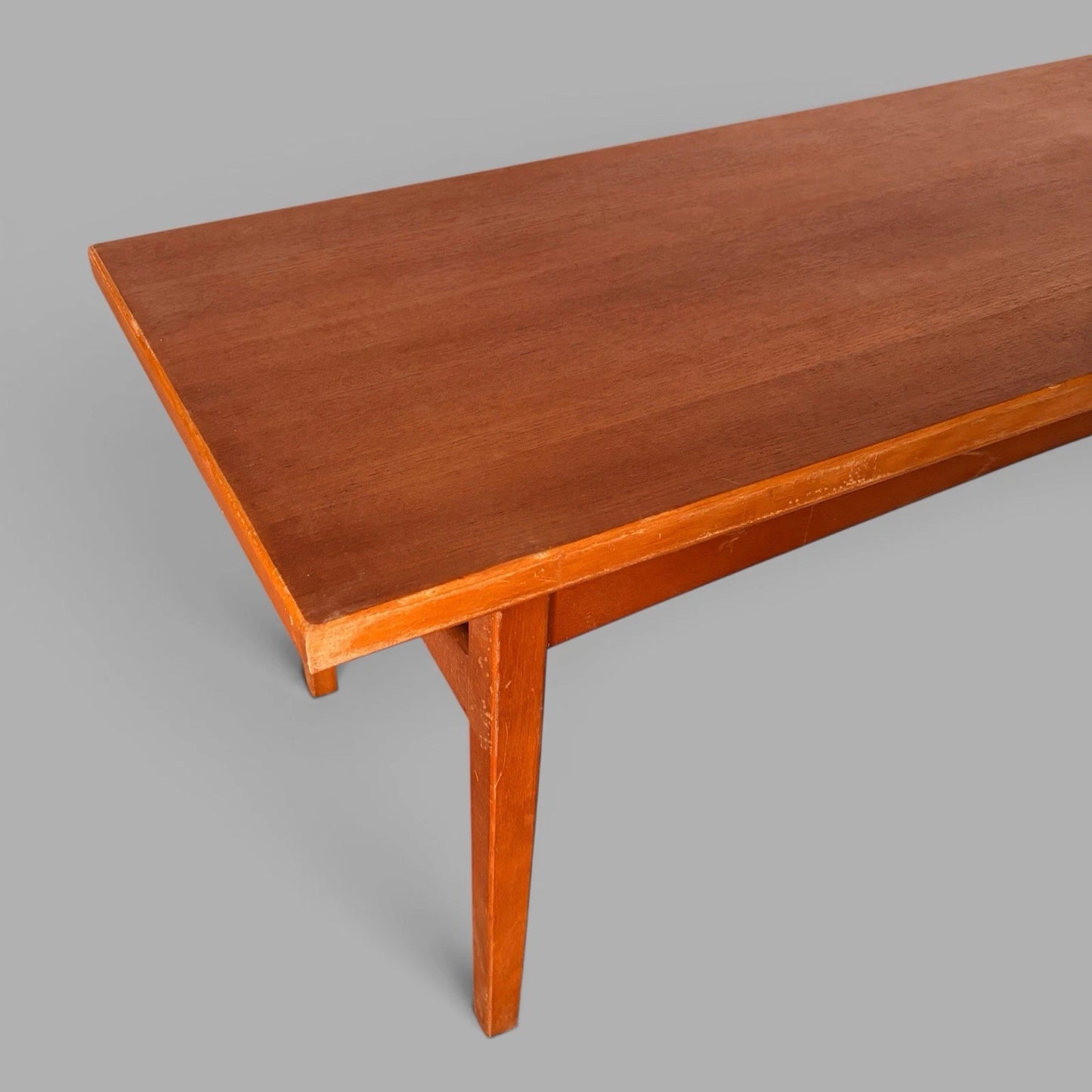 Vintage mid century teak and beech rectangular coffee table – view 3
