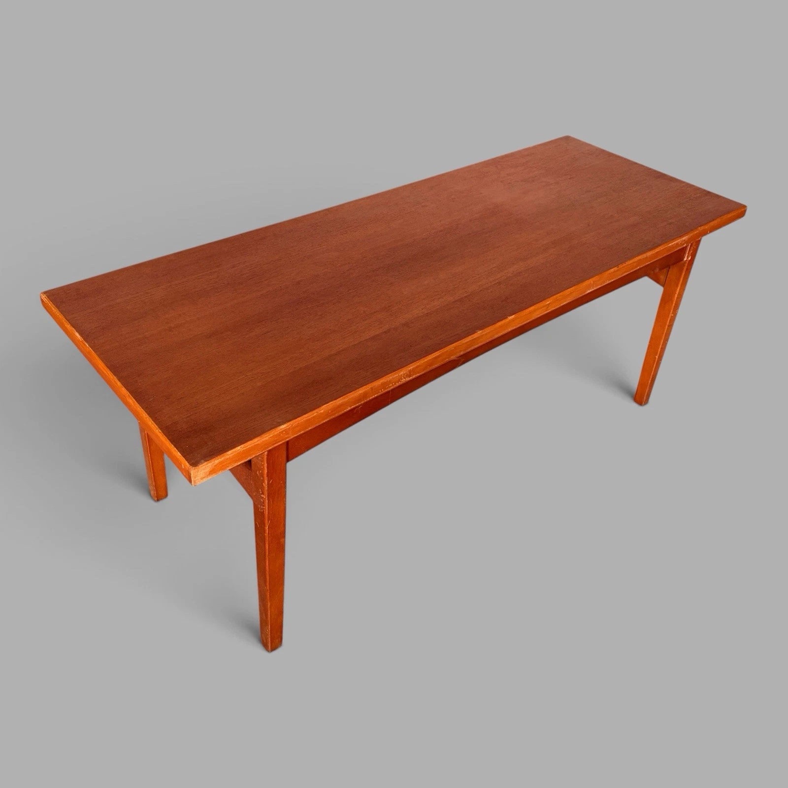 Vintage mid century teak and beech rectangular coffee table – view 4