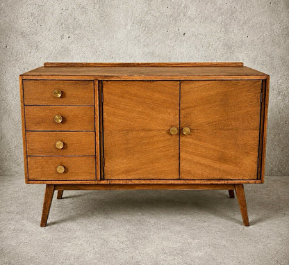Art Deco tiger oak sideboard – front view