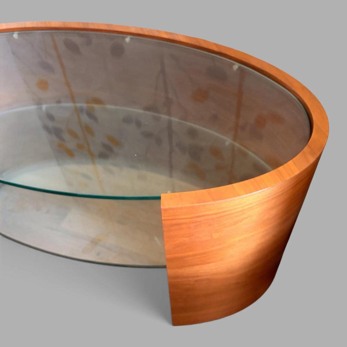 Mid Century Bentwood & Glass Bedside Tables – Pair – photograph 4