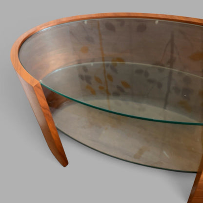 Mid Century Bentwood & Glass Bedside Tables – Pair – photograph 5