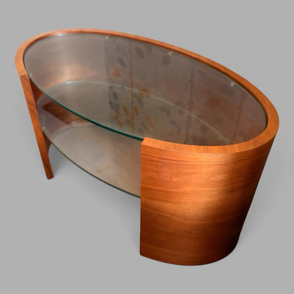 Mid Century Bentwood & Glass Bedside Tables – Pair – photograph 6