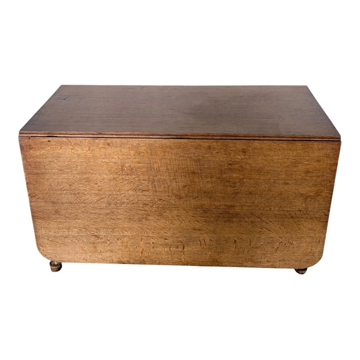 Large Edwardian Oak Drop-Leaf Gateleg Dining Table – photograph 4