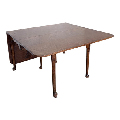 Large Edwardian Oak Drop-Leaf Gateleg Dining Table – photograph 7