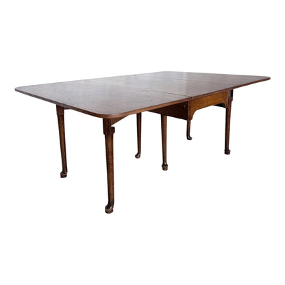 Large Edwardian Oak Drop-Leaf Gateleg Dining Table – photograph 9
