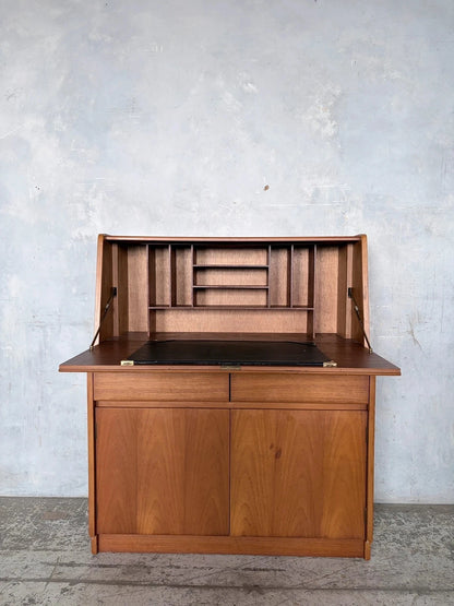 Mid Century Remploy Teak Bureau Desk – photo 7
