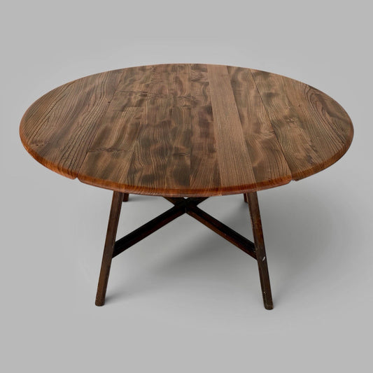 1950s Ercol Elm & Beech Oval Drop-Leaf Dining Table – photograph 1