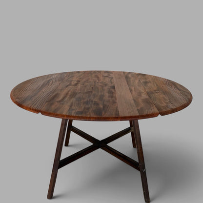 1950s Ercol Elm & Beech Oval Drop-Leaf Dining Table – photograph 2