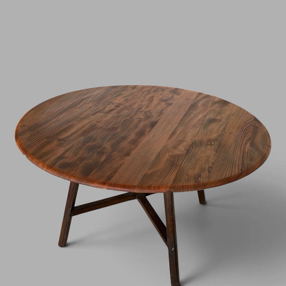 1950s Ercol Elm & Beech Oval Drop-Leaf Dining Table – photograph 3