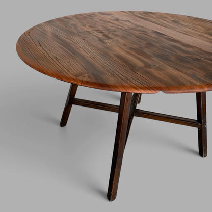 1950s Ercol Elm & Beech Oval Drop-Leaf Dining Table – photograph 5