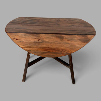 1950s Ercol Elm & Beech Oval Drop-Leaf Dining Table – photograph 8