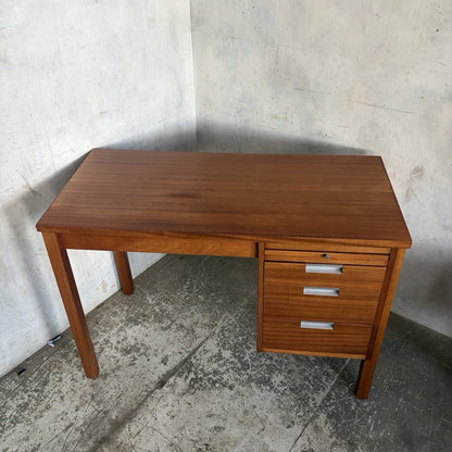 Mid Century Teak & Chrome Compact Writing Desk – photo 3
