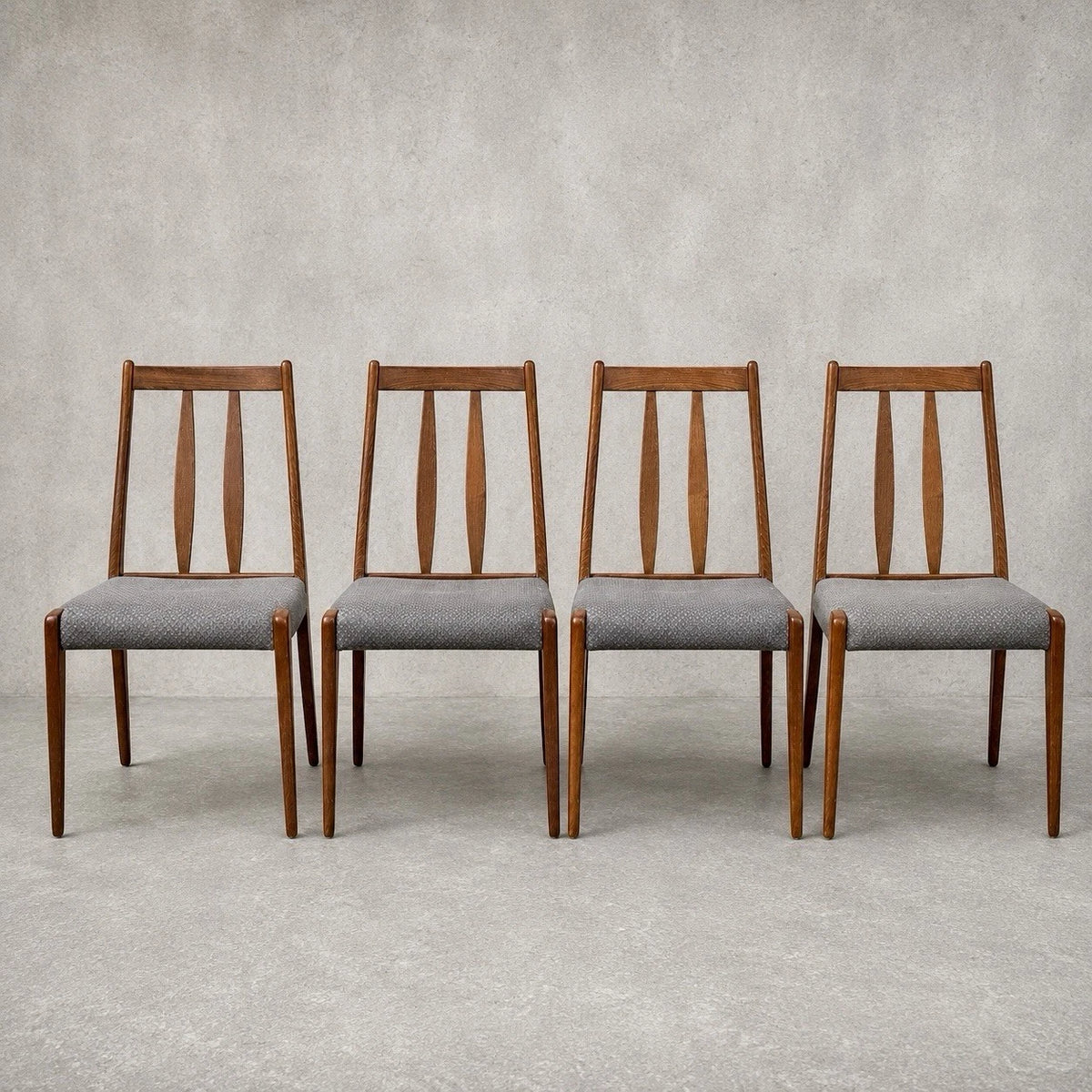 Dyrlund Danish Teak Highback Dining Chairs – Set of Four – view 2