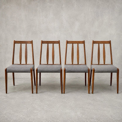 Dyrlund Danish Teak Highback Dining Chairs – Set of Four – view 2