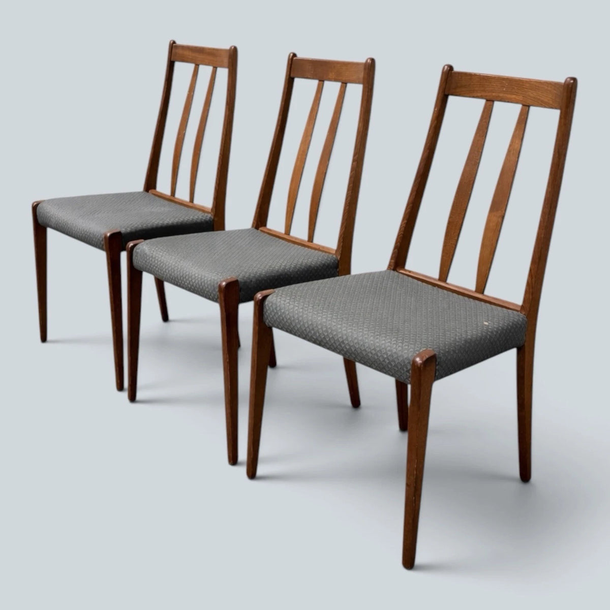 Dyrlund Danish Teak Highback Dining Chairs – Set of Four – view 4