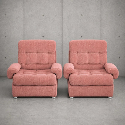 Heal’s Dusty Pink Modular Lounge Armchairs – Pair – photograph 4