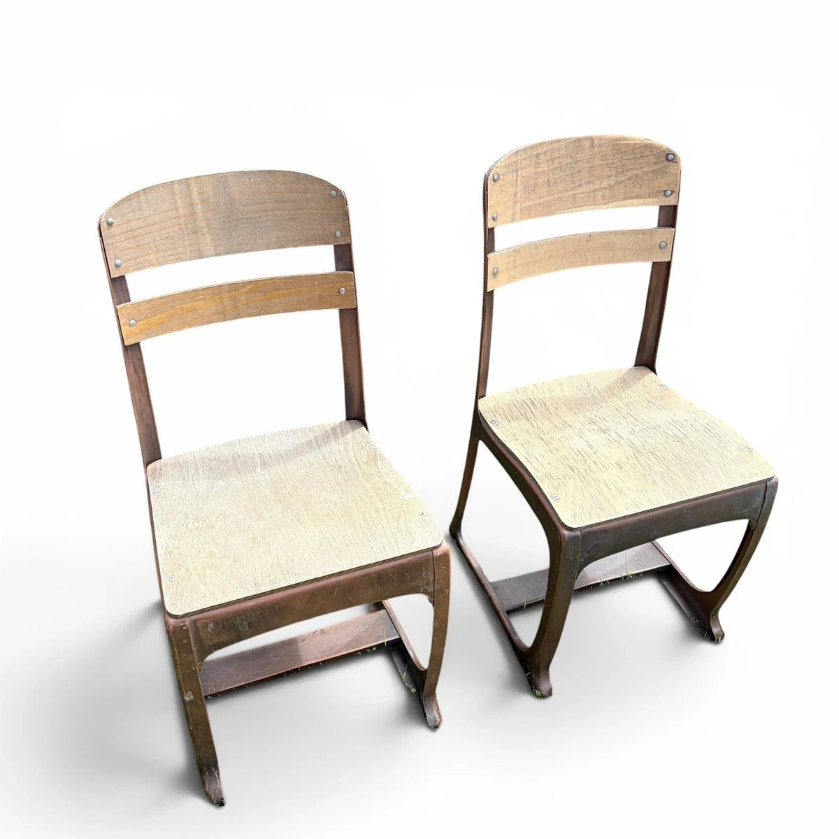 Mid Century Industrial Bentwood and Ply School Dining Chairs Set of 5 – photo 5