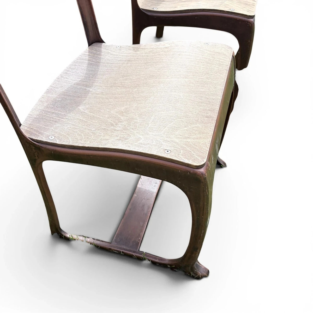 Mid Century Industrial Bentwood and Ply School Dining Chairs Set of 5 – photo 9