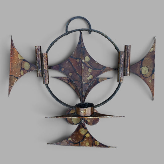 Henrik Horst Danish Brutalist wall sculpture and candle holder – view 1