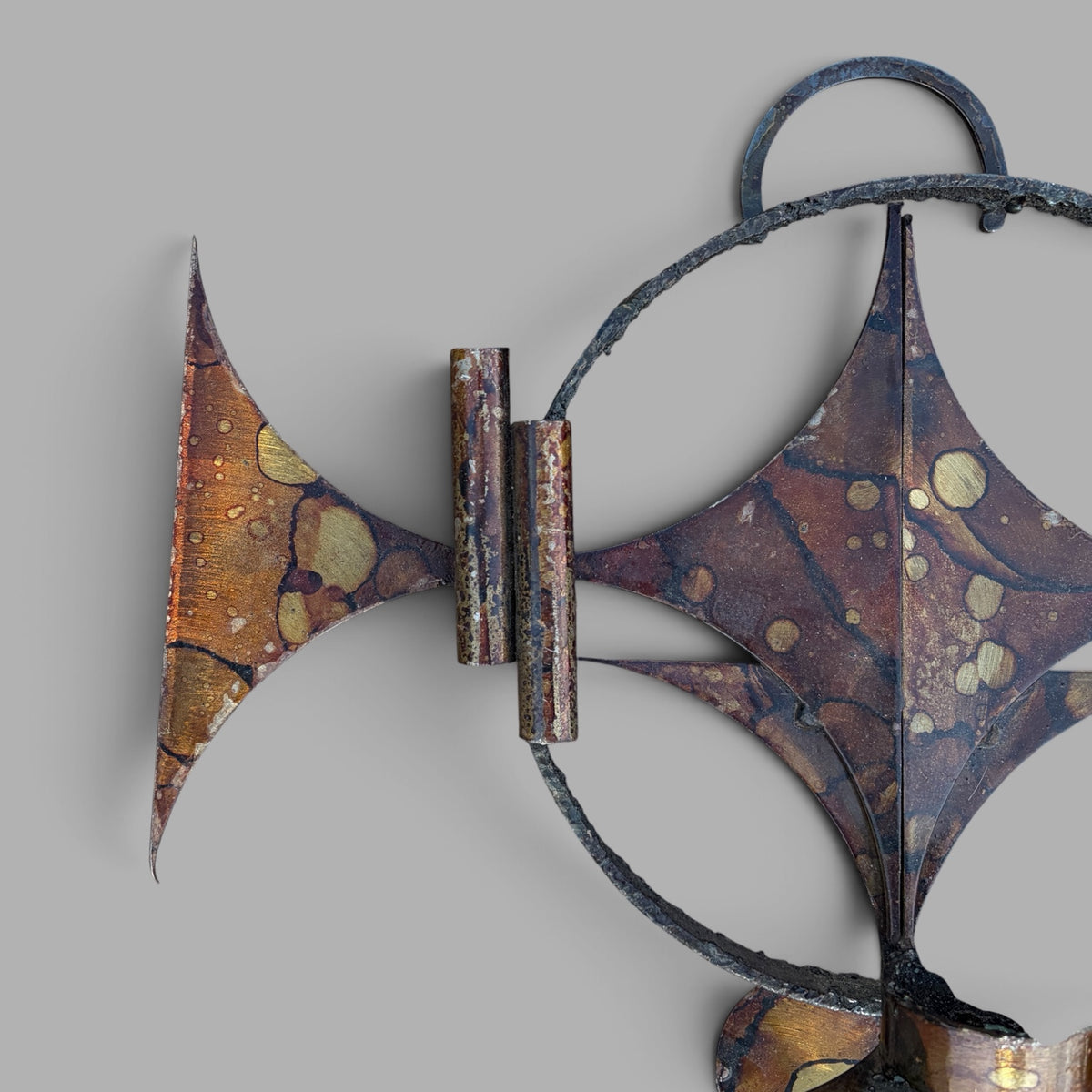 Henrik Horst Danish Brutalist wall sculpture and candle holder – view 2