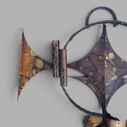Henrik Horst Danish Brutalist wall sculpture and candle holder – view 2