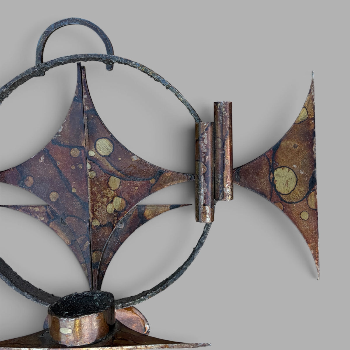 Henrik Horst Danish Brutalist wall sculpture and candle holder – view 3