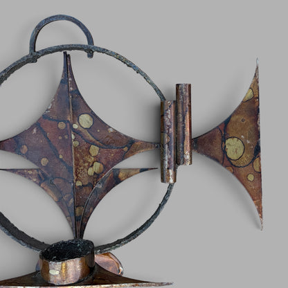 Henrik Horst Danish Brutalist wall sculpture and candle holder – view 3