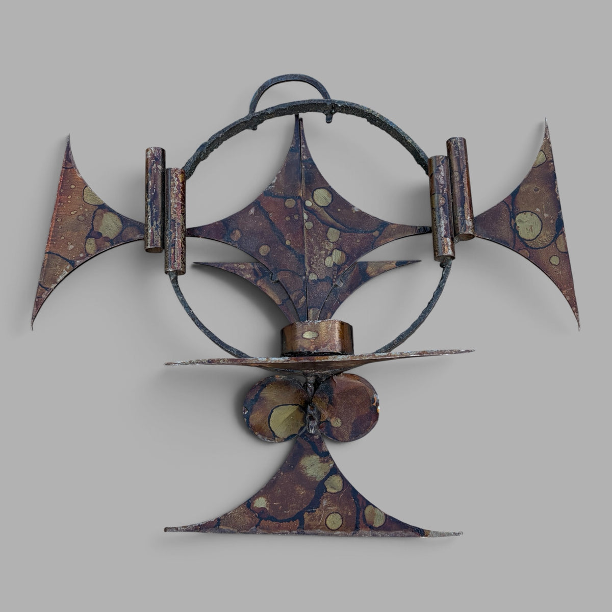 Henrik Horst Danish Brutalist wall sculpture and candle holder – view 5