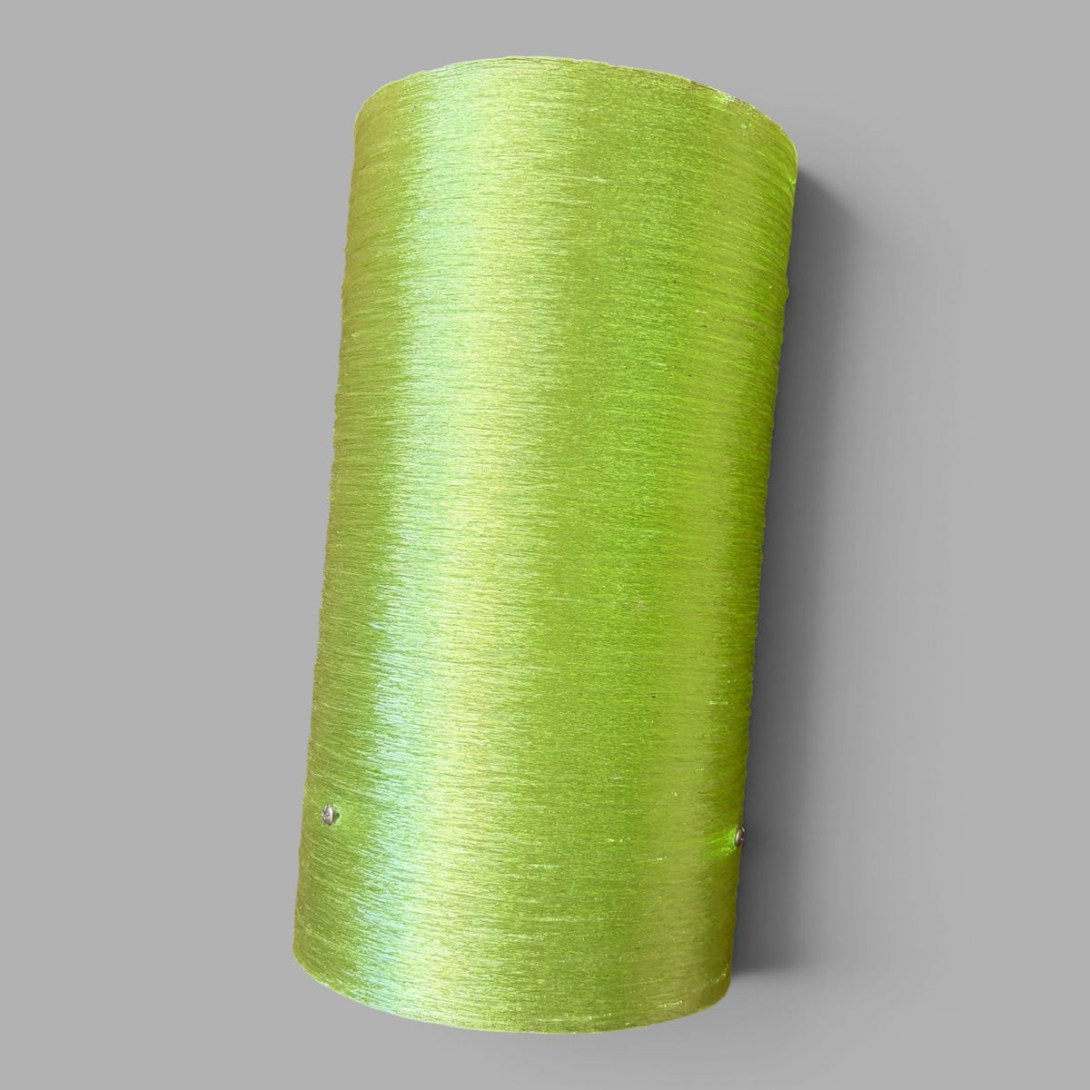 Mid century teak sculptural table lamp with lime green fibreglass shade – view 6