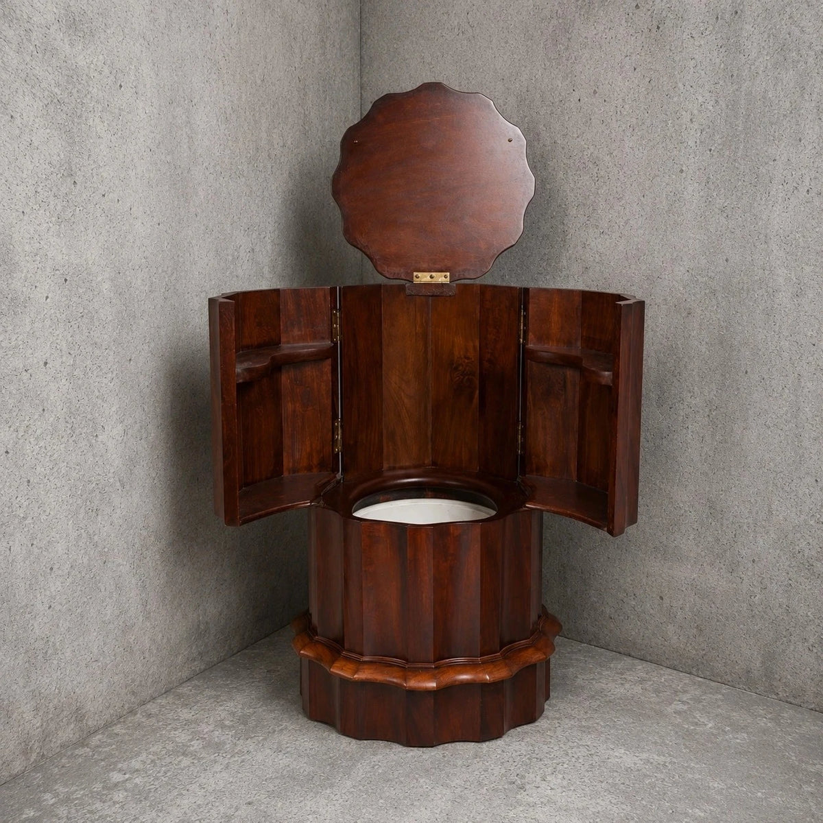 Art Deco Victorian Octagonal Mahogany Drinks Cabinet / Jardinière Stand – photo 1