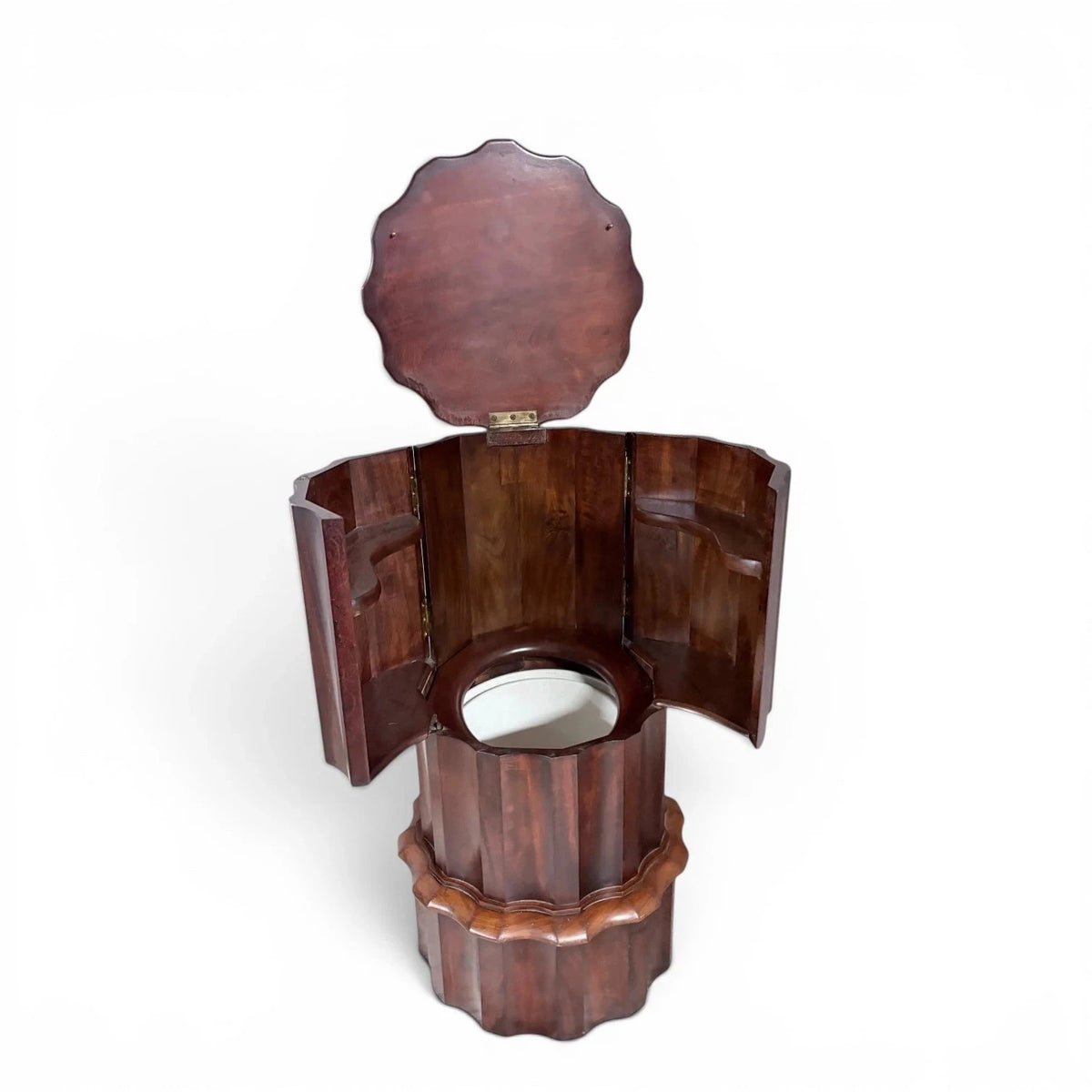 Art Deco Victorian Octagonal Mahogany Drinks Cabinet / Jardinière Stand – photo 10