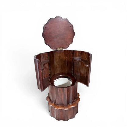 Art Deco Victorian Octagonal Mahogany Drinks Cabinet / Jardinière Stand – photo 10