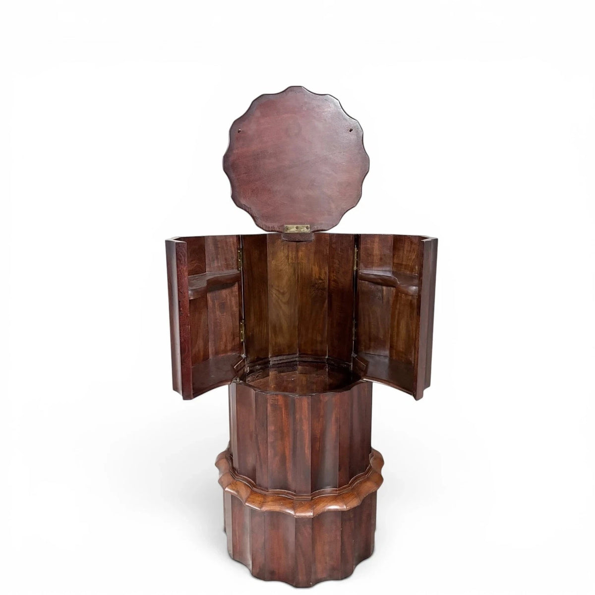 Art Deco Victorian Octagonal Mahogany Drinks Cabinet / Jardinière Stand – photo 6