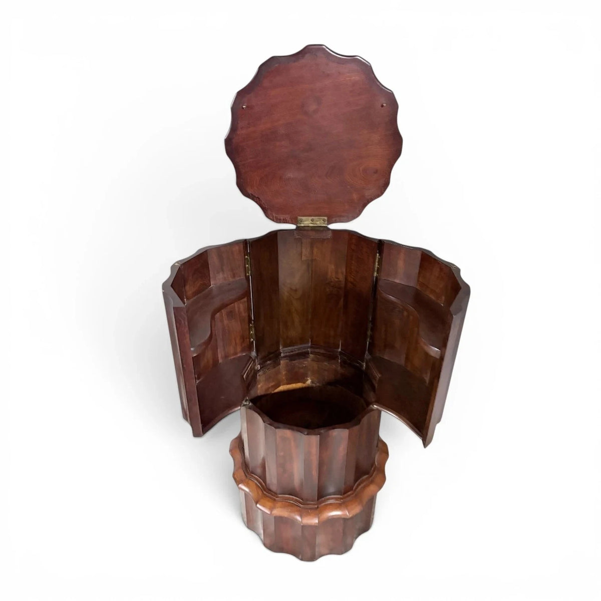 Art Deco Victorian Octagonal Mahogany Drinks Cabinet / Jardinière Stand – photo 7