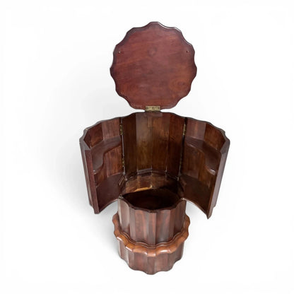 Art Deco Victorian Octagonal Mahogany Drinks Cabinet / Jardinière Stand – photo 7