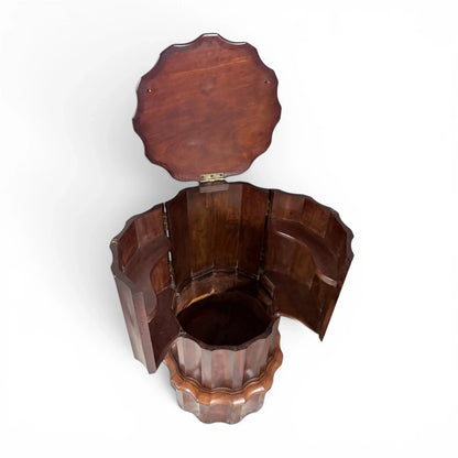 Art Deco Victorian Octagonal Mahogany Drinks Cabinet / Jardinière Stand – photo 9