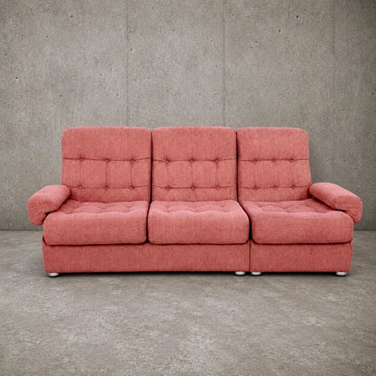 Heal’s Mid Century Dusty Pink Modular Three-Seater Sofa – photo 2