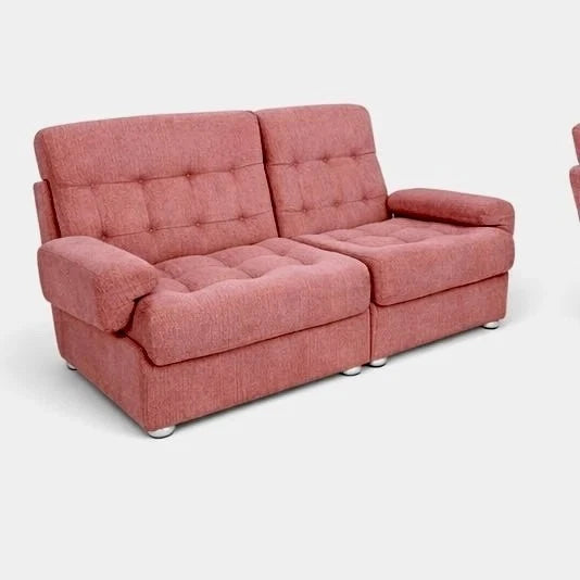Heal’s Mid Century Dusty Pink Modular Three-Seater Sofa – photo 5