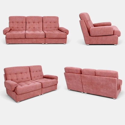 Heal’s Mid Century Dusty Pink Modular Three-Seater Sofa – photo 7