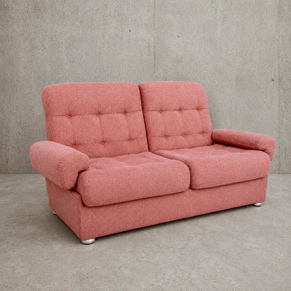 Heal’s Mid Century Dusty Pink Modular Two-Seater Sofa – photo 1