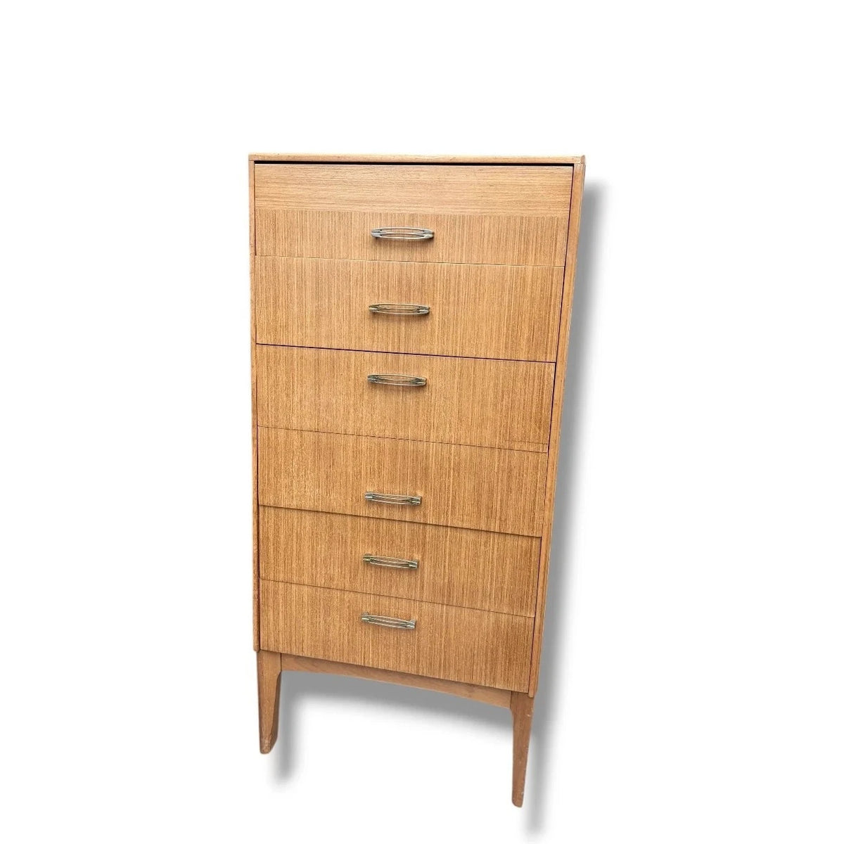 Mid Century Avalon Blonde Teak Tallboy Chest – view 3