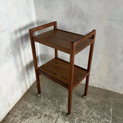 Mid Century Handmade Teak Two-Tier Drinks Trolley – view 4