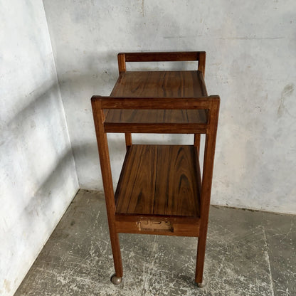Mid Century Handmade Teak Two-Tier Drinks Trolley – view 5
