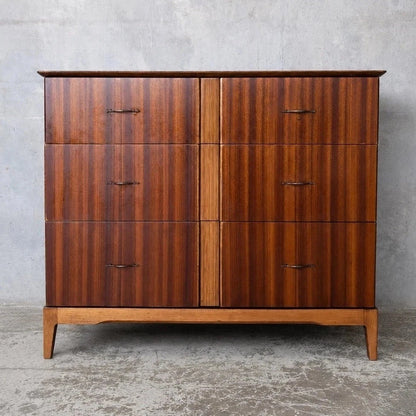 Mid Century Sutcliffe of Todmorden Walnut & Teak Compact Chest of Drawers – vintage furniture photograph 2