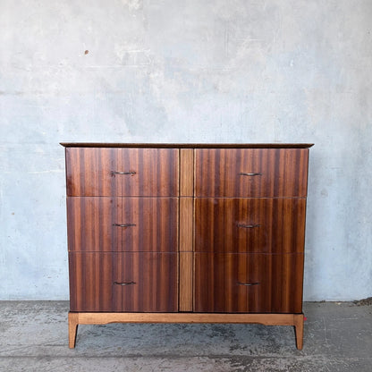 Mid Century Sutcliffe of Todmorden Walnut & Teak Compact Chest of Drawers – vintage furniture photograph 4