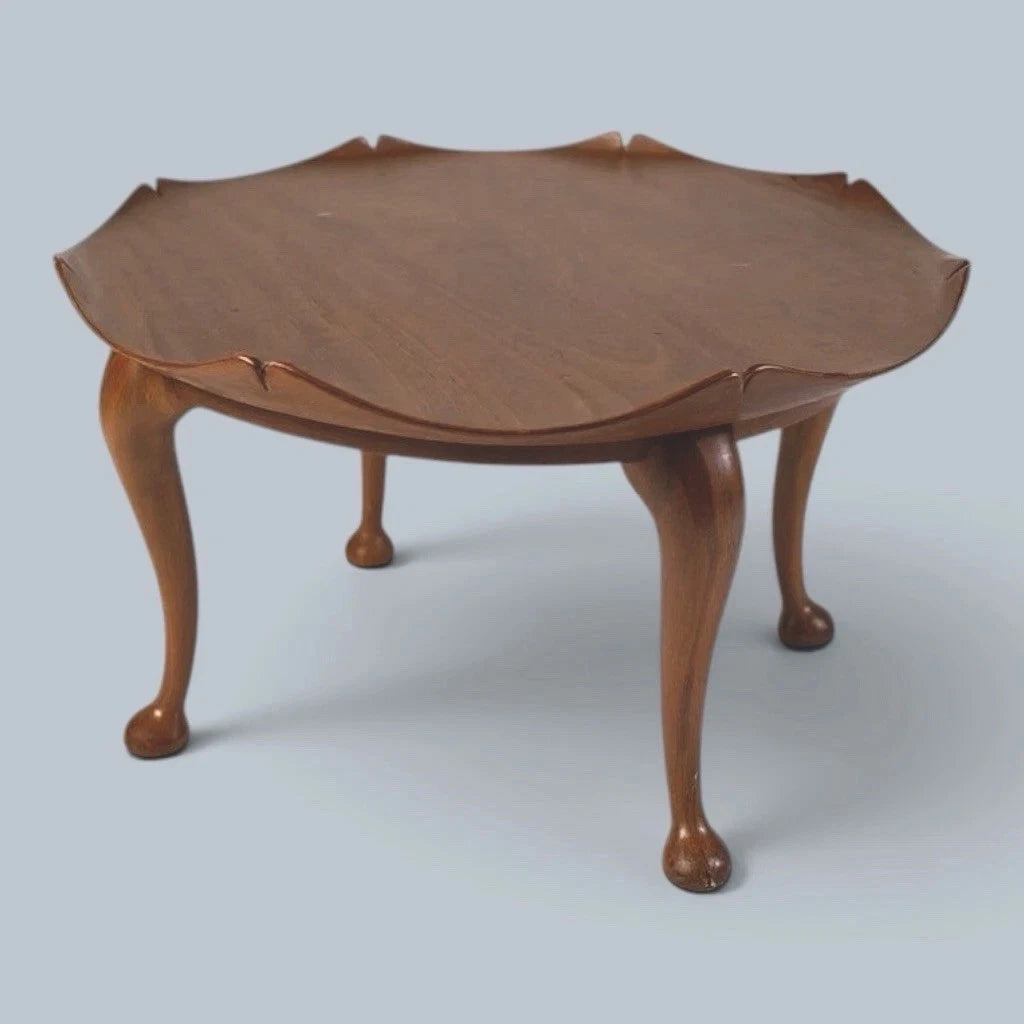 Mid Century Solid Teak Lotus Coffee Table, 1970s – view 1